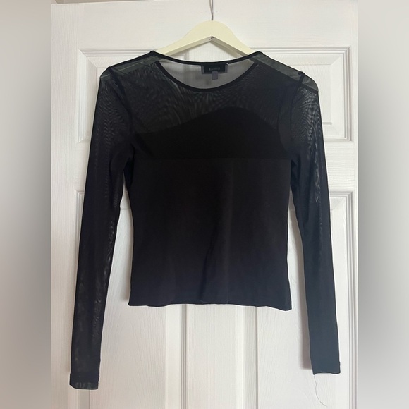 RIHOAS Tops - Elegant Black Sheer Top